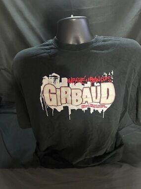 Black Graphic Logo T-Shirt-retro Y2K Marithe Francis girbaud size XL-#565